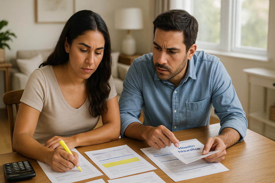 How should you weigh premium against deductible in a health plan?