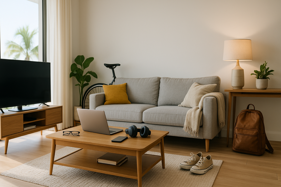 What does renters insurance usually protect inside the apartment?